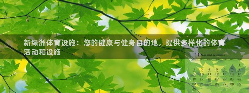 意昂体育3平台是正规平台吗：新绿洲体育设施：您的健康